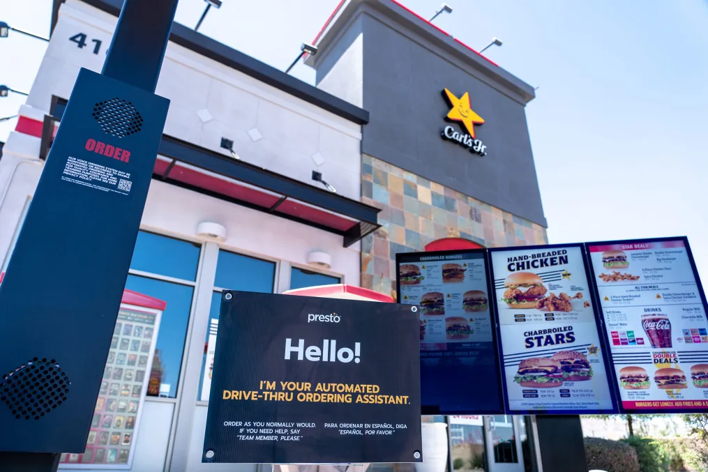 New AI technology at the drive-thru at a Carl's Jr. location. Courtesy of The Republic/USA Today Network