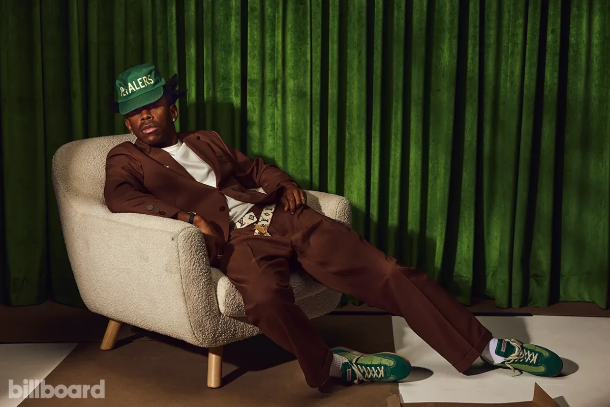 Tyler, The Creator in a photoshoot for Billboard.com.