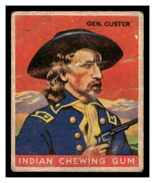 A picture of Indian Gum Trading cards in 1933.