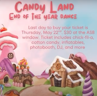 The end-end-of-the-year Candy Land dance poster displayed on RioTV
(Courtesy of RioTv, riotvonline.com)
