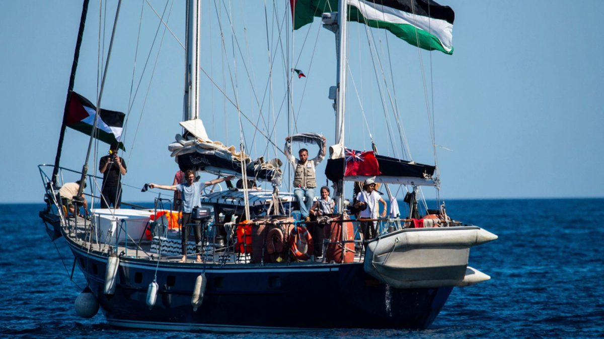 This is Greta and her group of activists on a yacht going to Gaza.